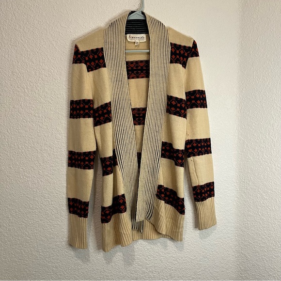 Francesca's Collection Striped Aztec Southwestern Cardigan Sweater Womens Sz S - Picture 11 of 11
